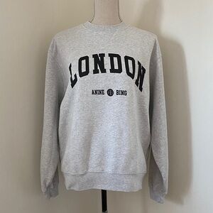 Anine Bing Light Gray Crewneck Sweater